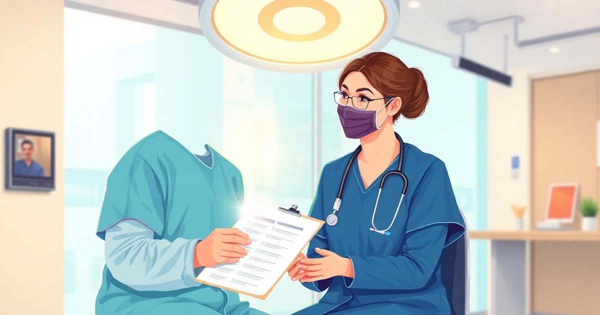 Patient consulting with a female general surgeon before surgery in a modern Dubai hospital clinic