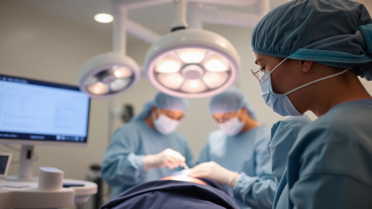 Thyroidectomy surgery in a Dubai operating theatre — minimally invasive thyroid procedure performed by a female surgical team